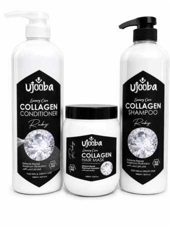 Ujooba Luxury Collagen Hair Care System (3-Piece Set)1000ml
